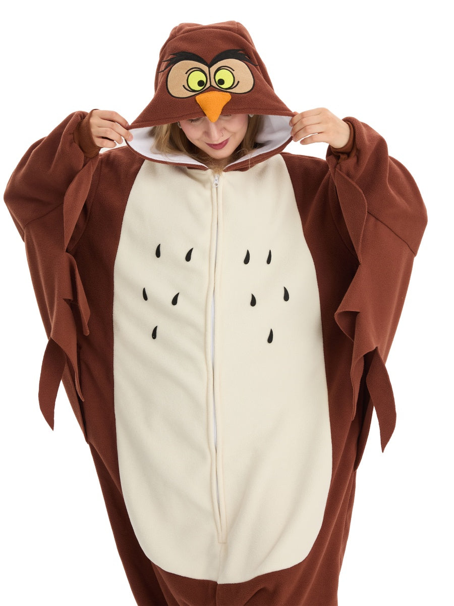 Eule Onesie Tier Pyjama für Erwachsene Kostüm Karneval