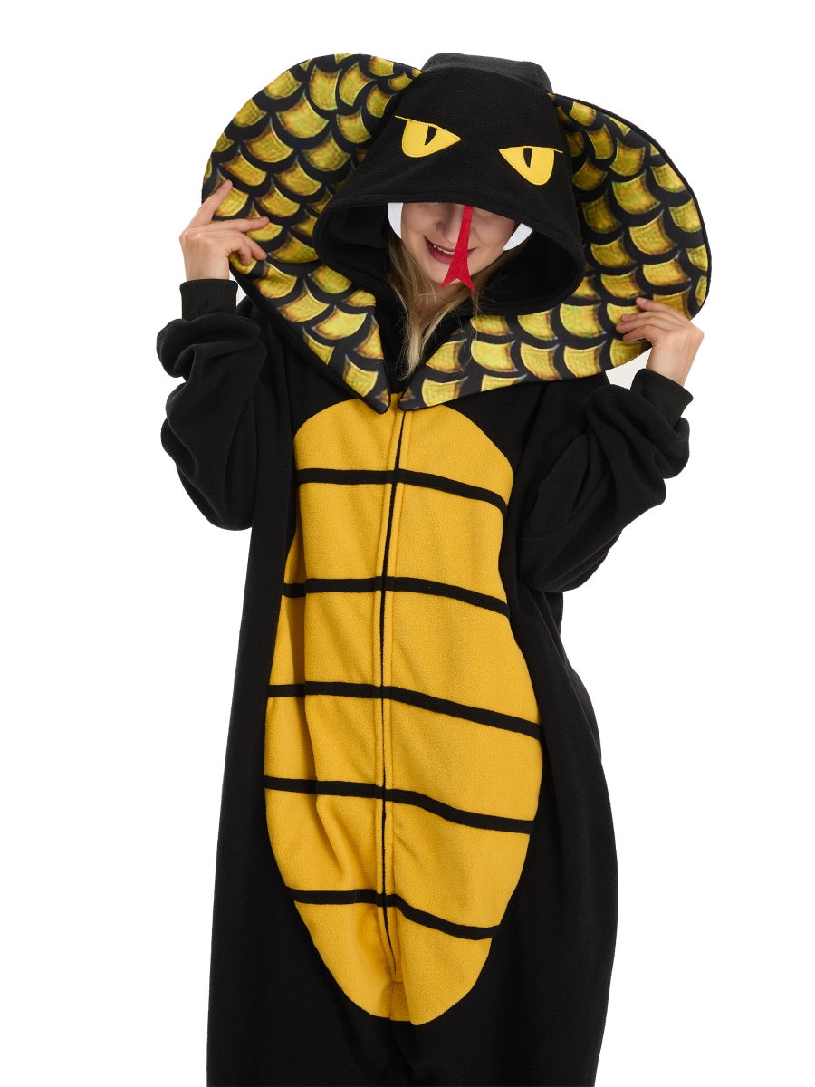 Kobra Tier Onesie für Erwachsene Karneval Kostüm Pyjama