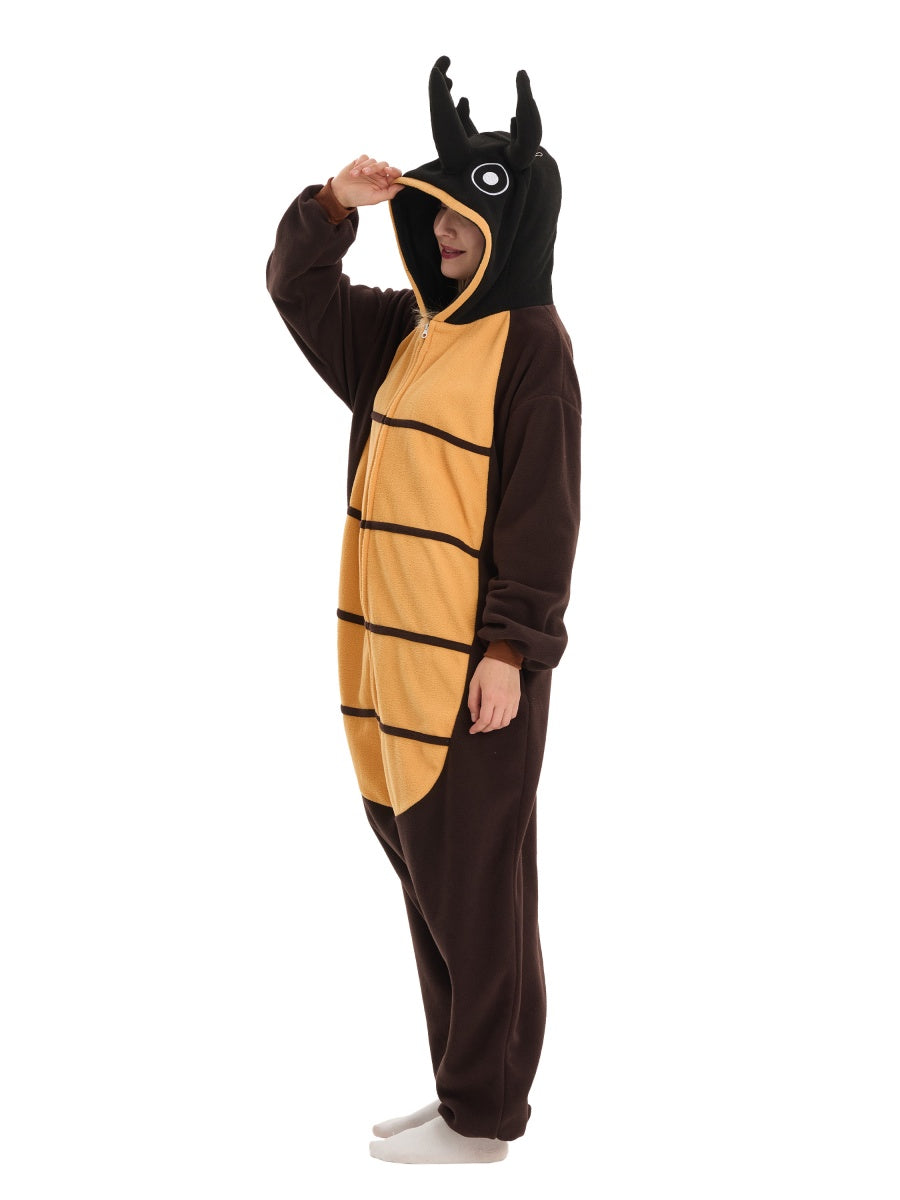 Nashornkäfer Tier Onesie für Erwachsene Karneval Kostüm