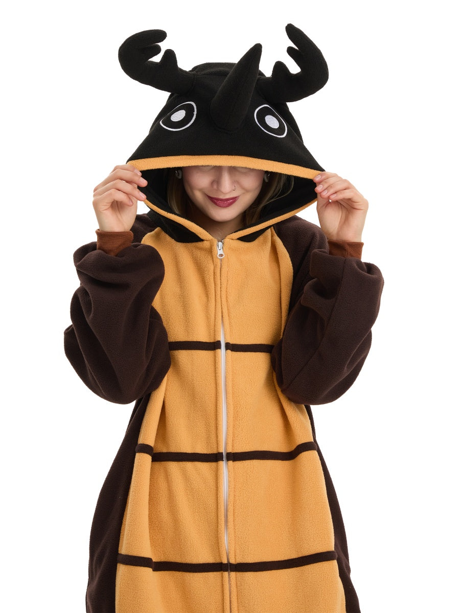 Nashornkäfer Tier Onesie für Erwachsene Karneval Kostüm