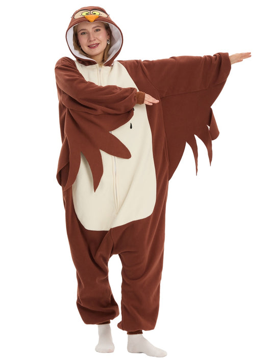 Eule Onesie Tier Pyjama für Erwachsene Kostüm Karneval