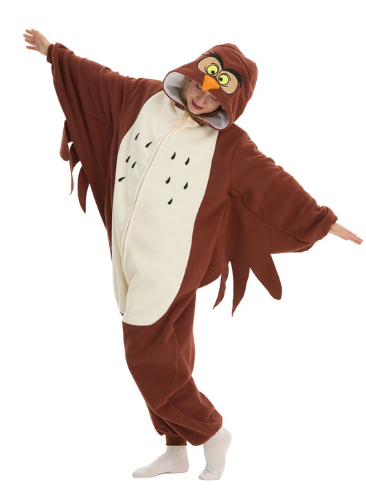 Eule Onesie Tier Pyjama für Erwachsene Kostüm Karneval