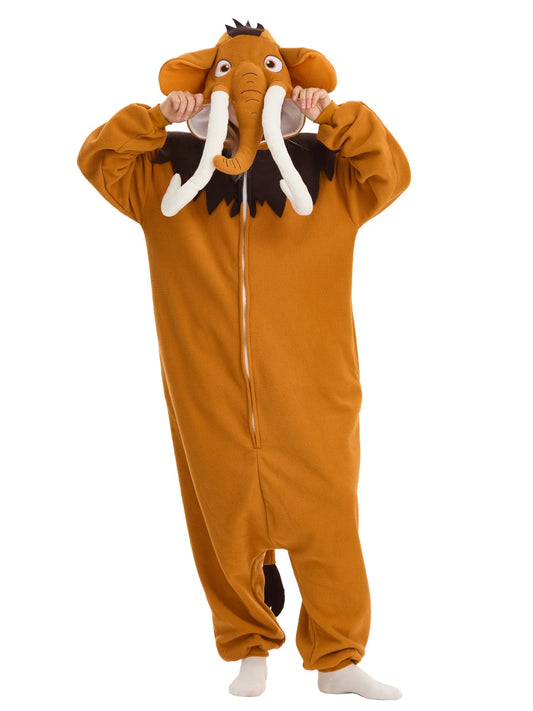 Mammut Tier Onesie für Erwachsene Kuscheliges Kostüm