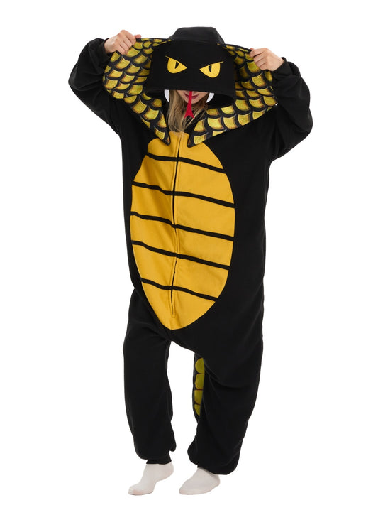 Kobra Tier Onesie für Erwachsene Karneval Kostüm Pyjama