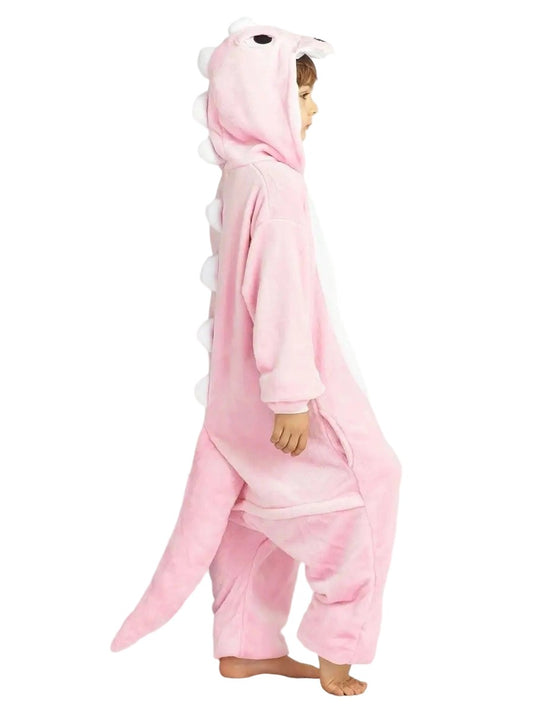 Rosa Dinosaurier Tier Onesie für Kinder Karneval Pyjama