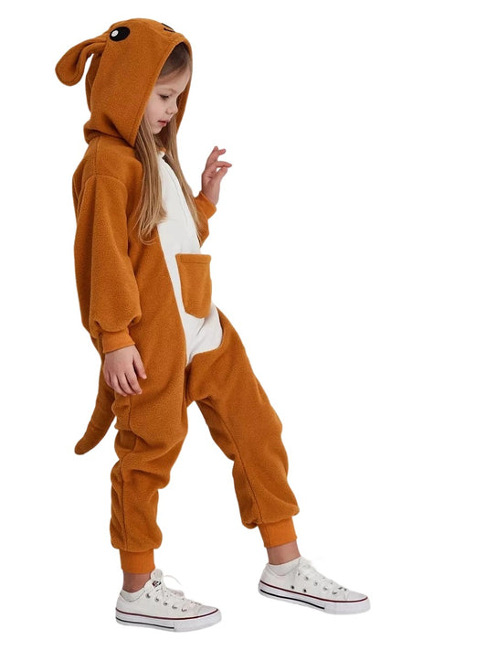 Känguru Onesie für Kinder Fasching Karneval Schlafanzug